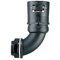 Adaptaflex by ABB Adaptalok ATS, 90Deg Conduit Fitting, Male Thread, 16mm, M20, Nylon66/TPE, Blac