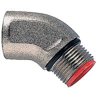 Adaptaflex by ABB Nickel Plated Brass, 1/2", 45 Degree Elbow with NPT Threads