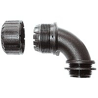 Adaptaflex by ABB Elbow Fitting, Male Thread, 16mm, M20, Polyamide (Nylon) 66, IP65, Black