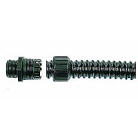 Adaptaflex by ABB Straight Fitting, Male Thread, 16mm, M20, Polyamide (Nylon) 66, IP65, Black