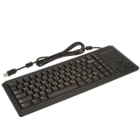 Cherry Americas Keyboard, Ultraslim, 83 Key, Trackball W/2 Keys, USB, US, MX Gold Keyswitch, Black