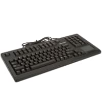 Cherry Americas Keyboard, Compact, 104 Key W/Touchpad, USB, English, Euro, MX Gold Keyswitch, Black