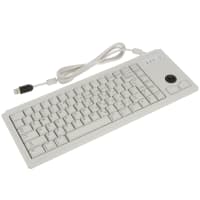 Cherry Americas Keyboard, Ultraslim, 83 Key, Trackball W/2Keys, USB, US, MX Gold Keyswitch, Gray