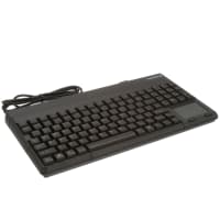 Cherry Americas Keyboard, Compact, QWERTY 106 Key, W/Touchpad, USB, IP54, Yellow Status LED, Black