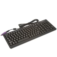 Cherry Americas Keyboard, Compact, 104 Key, USB/PS2 Combo Interface, Englush/UK, MXGold Keyswitch, Blk