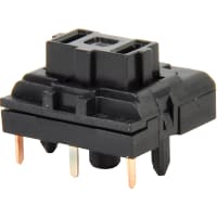 Cherry Americas Switch, Tactile, SPST-NO, OFF-(ON), 0.01A, 12VAC/VDC, Black, PC Pins