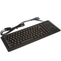 Cherry Americas Keyboard, Ultraslim, 83 Key, Trackball W/2 Keys, PS/2, US, MX Gold Keyswitch, Black