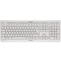 Cherry Americas Keyboard, 104 Key + 4 Hot-Keys, Blue LED Status, Wear Resistant Keys, USB, Gray