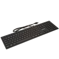 Cherry Americas Keyboard;104 Key + 6 Hot Keys;Ultra Slim Housing;Rugged Construction;USB;Black