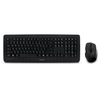 Cherry Americas Keyboard, Wireless+6 Button Mouse, US Layout, 104+10 Lasered Key, USB, Black