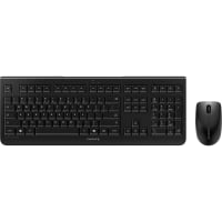 Cherry Americas Keyboard, Wireless, plus 3 Button Mouse, 104 +10 Key, USB, Black, GENTIX Series