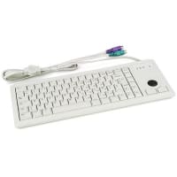 Cherry Americas Keyboard, Compact, 84 Key, Trackball and 2 Keys, PS/2, France, MX Gold Keyswitch, Gray