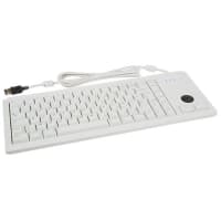 Cherry Americas Keyboard, Compact, 84 Key W/Trackball and 2 Keys, USB, France, MX Gold Keyswitch, Gray