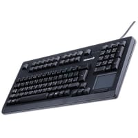 Cherry Americas Keyboard, Compact, 105 Key W/Touchpad, USB, United Kingdom, MX Gold Keyswitch, Black