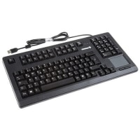 Cherry Americas Keyboard, Compact, 104 Key W/Touchpad, USB, German, MX Gold Keyswitch, Black