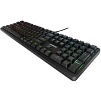 Cherry Americas Keyboard, 104 Key + 4, RGB LED Keys, Anti-Ghosting, USB, Black, G80-300N Series