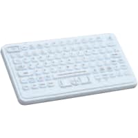 Cherry Americas Keyboard, QWERTY, USB, LtBlue, 83Keys, 11Inch, Backlit, J84-2120Series, NEMA4