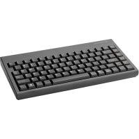 Cherry Americas Keyboard, Mini, Enhanced 83 Key, QWERTY Layout, USB, IP54, Yellow Status LED, Gray