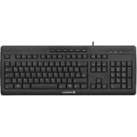 Cherry Americas Keyboard, Ultraslim, USB-PS/2Adapter, Black, 104Keys, Plus6Hotkeys, 18Inch