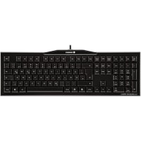 Cherry Americas Keyboard, 104 Keys, USB, MX Gold Keyswitch, Brown Switch Operation, Lasered Keys, Blk