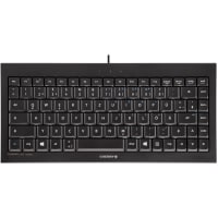 Cherry Americas Keyboard, Compact, 88 Key, LED Backlit, Quiet Key, Two Tone Key Labeling, USB, Black