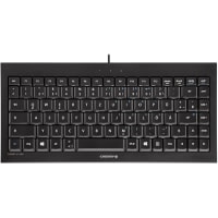 Cherry Americas Keyboard, Compact, 88 Key, Quiet Key Technology, Two Tone Key Labeling, USB, Black