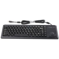 Cherry Americas Keyboard, Compact, 84 Key, Trackball W/2 Keys, USB, English/UK, MX Gold Keyswitch, Blk