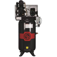 Chicago Pneumatic Compressor Air Compressor, electric, 5HP, 80 gal, 208-230V, 1PH, 8090252985, RCP Iron serie