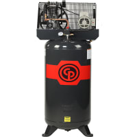 Chicago Pneumatic Compressor Air Compressor, 2 stg elec splash lube, 5HP, 80gal, 230V/1, 8090303176