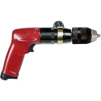 Chicago Pneumatic Tools Air Drill, W/O Chuck, 1/2" Chuck Cap, 1Hp, 1/4" Air Inlet, 500 RPM, CP1117 Series