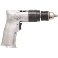 Chicago Pneumatic Tools Air Drill, 3/8" Key, General Duty, Pistol, 0.5 Hp, 2100 RPM, T02 Series