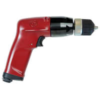 Chicago Pneumatic Tools Air Drill, W/O Chuck, 3/8" Chuck Cap, 1Hp, 1/4" Inlet, 6000 RPM, CP1117 Series