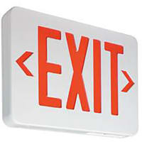 Chloride by Signify Exit Sign, Red With NICAD Battery, Chloride by Signify