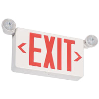 Chloride by Signify Exit Sign, Red Letter, Value + Econ Grade 3.6V, Rmt Cap. (2) 1 Watt LED Lamps