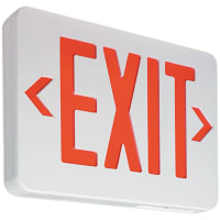 Chloride by Signify Compac LED Exit Sign, AC Only, Red Letters, White, Chloride by Signify