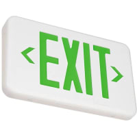 Chloride by Signify Exit Sign, Green With Nickel Cadmium Battery, Chloride by Signify