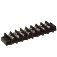 Cinch Conn Term Strip Barrier 8 .438 Density Dbl Row 14 AWG 20 A 250 V, 141 Series