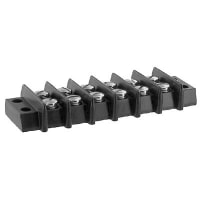 Cinch Conn Term Strip Barrier 6 .438 Density Dbl Row 14 AWG 20 A 250 V, 141 Series