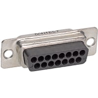 Cinch Connector D-SUBMINIATURE STR RECEPTACLEW/MACHINED CRIMP CONTACTS 9 SOCKET CONT