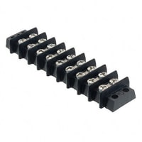 Cinch Conn Term Strip Barrier 9 Dbl Row 14 AWG Series 141 20 A 250 V