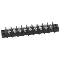 Cinch Conn Term Strip Barrier 9 0.375in DblRow 16AWG(Max) Series140 15A 250V