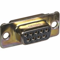 Cinch Connector d-sub str receptacle machinedcontacts solder cup term 9 socket cont