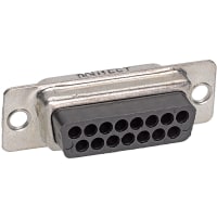 Cinch Connector D-SUBMINIATURE STR RECEPTACLEW/MACHINED CRIMP CONTACTS 25 SOCKET CONT