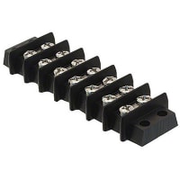 Cinch Conn Term Strip Barrier 7 .438 Density Dbl Row 14 AWG 20 A 250 V, 141 Series