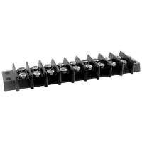 Cinch Conn Term Strip Barrier 9 .563 Density Dbl Row 10 AWG 30 A 250 V