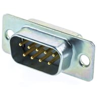 Cinch Panel Mount Solder D-sub Connector Plug, 9 Way, 750 V ac/dc, 5A