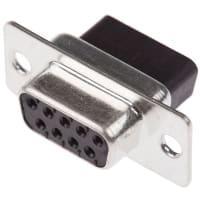 Cinch Straight Crimp D-Sub Connector Housing, Socket, 9 Way