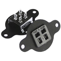 Cinch Black Panel Mount Industrial Power Socket, Rated At 10A, 250 V ac 300