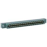 Cinch connector, comm card edge, single readout, solder eyelets, .156 spacing, 18 position