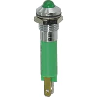 CML Innovative Technologies Panel Mount Indicator LED 0.315 in QC Tabs Green 24 VDC 1904 Series